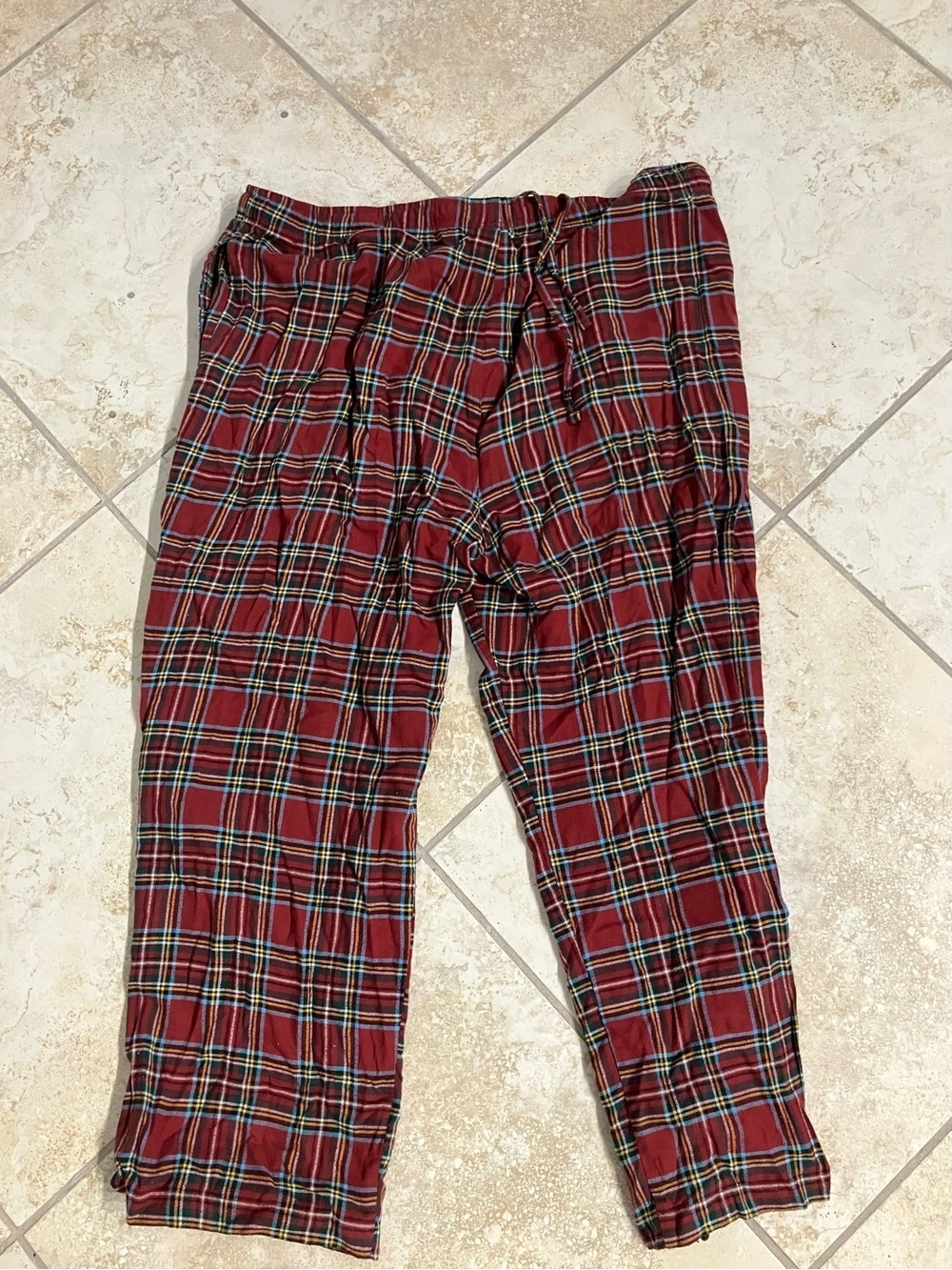 Sonoma Red Plaid Men's Jogger Pants - Picture 2 of 3